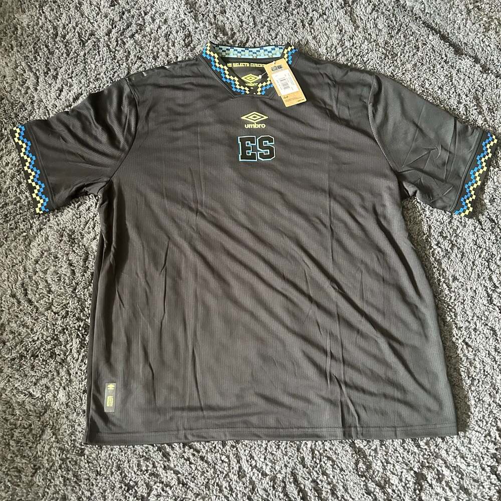 Umbro El Salvador 2023-2024 Third Soccer Jersey Black Beauty N8
